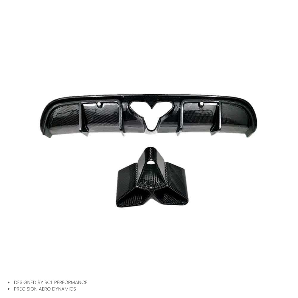 High Quality  Real Car Data Development Dry Carbon Fiber Rear Bumper Lip Rear Spoiler Diffuser for Porsche 718 2016- 2023