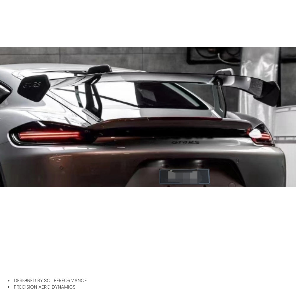 Dry Carbon Fiber Rear Spoiler for Porsche 718 Boxster GT4RS Rear Boot Trunk Spoiler