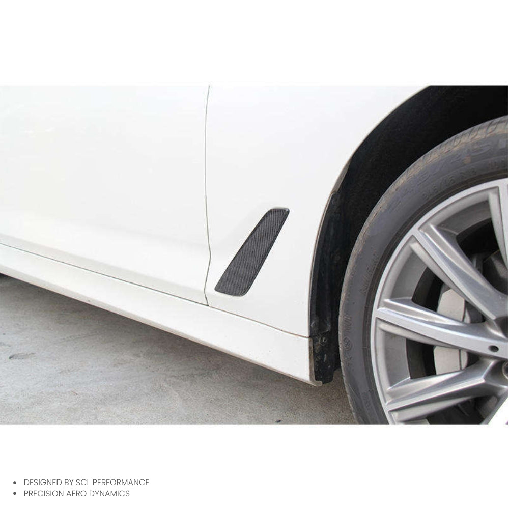 For BMW 5 Series G30 2021-UP Dry Carbon Fiber Universal Car Spoilers Front Bumper Canards Body Kits Trim