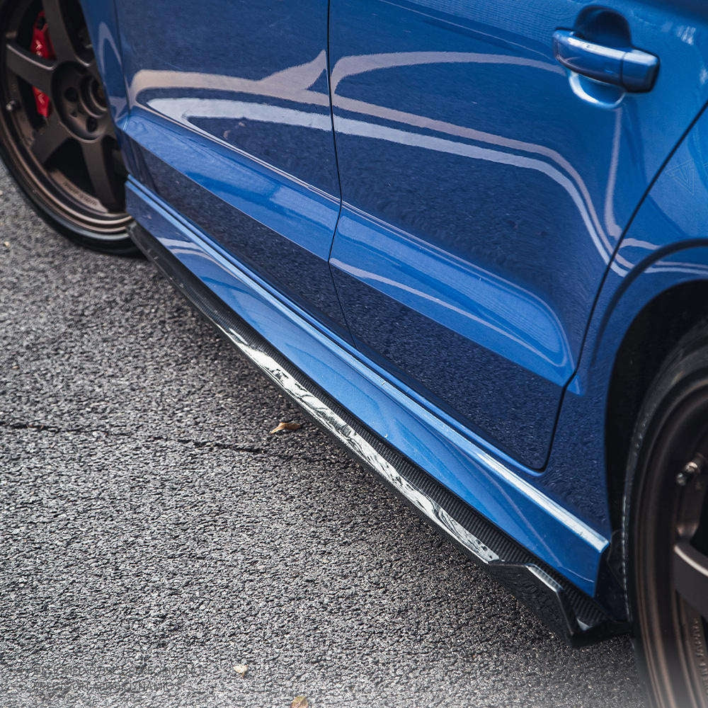 For AUDI A3 S3 RS3 2017-2019 Real Dry Carbon Fiber Universal Car Spoilers Side Skirts Body Kits Car Accessories