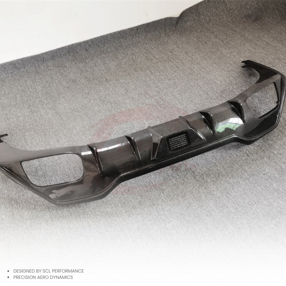 Dry Carbon Fiber AC Style Universal Rear Bumper Diffuser Lip for BMW 8 Series  G14 G15 2019-2023 Car Rear Spoilers Body Kit