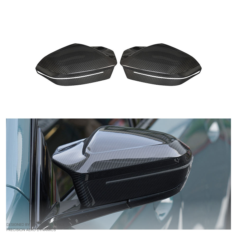 Dry Carbon Fiber Replacement Side Mirror Covers for Bmw 5 Series G60 Side Mirror Housing