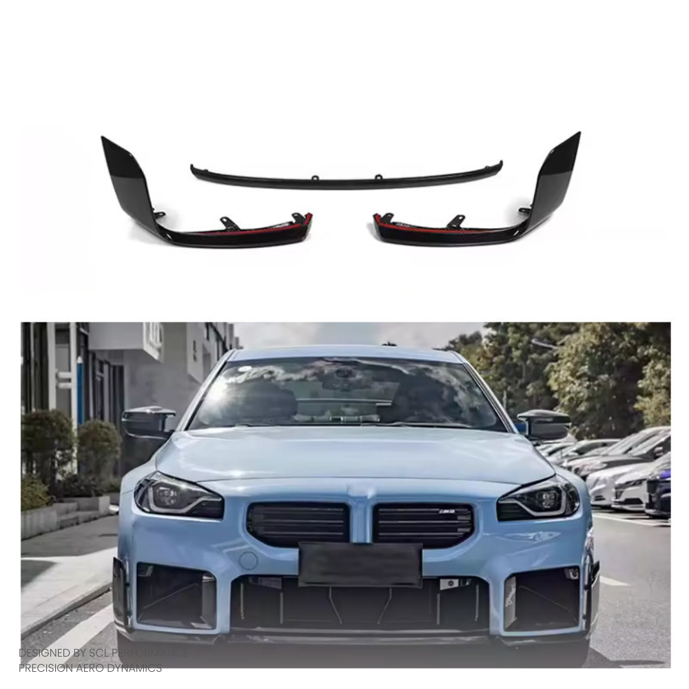 OEM Dry Carbon Fiber Front Bumper Lip for 2023-2024 for BMW M2 G87 M Performance Style