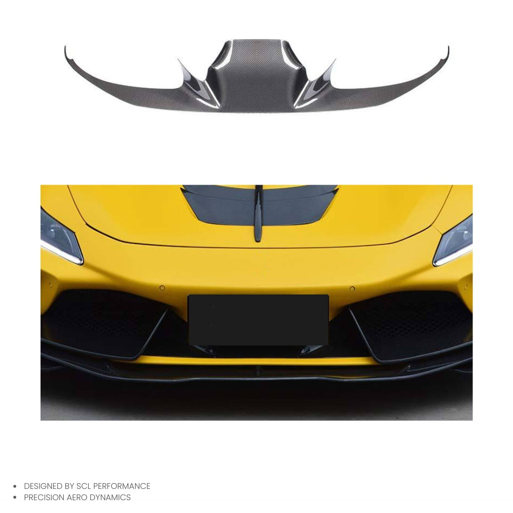 Dry Carbon Fiber  Car Accessories  F8 Front Bumper Lip Diffuser Spoiler Splitter for Ferrari F8 Tributo Spider