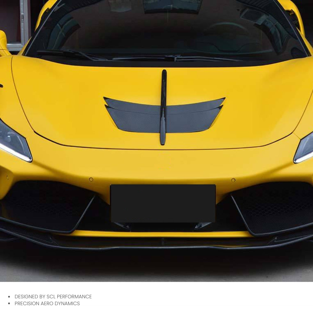 Dry Carbon Fiber  Car Accessories  F8 Front Bumper Lip Diffuser Spoiler Splitter for Ferrari F8 Tributo Spider