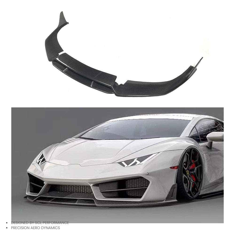 Dry Carbon Fiber Car Accessories Body Kit Front Bumper LIp Diffuser Spoiler Splitter for Lambor Huracan LP580