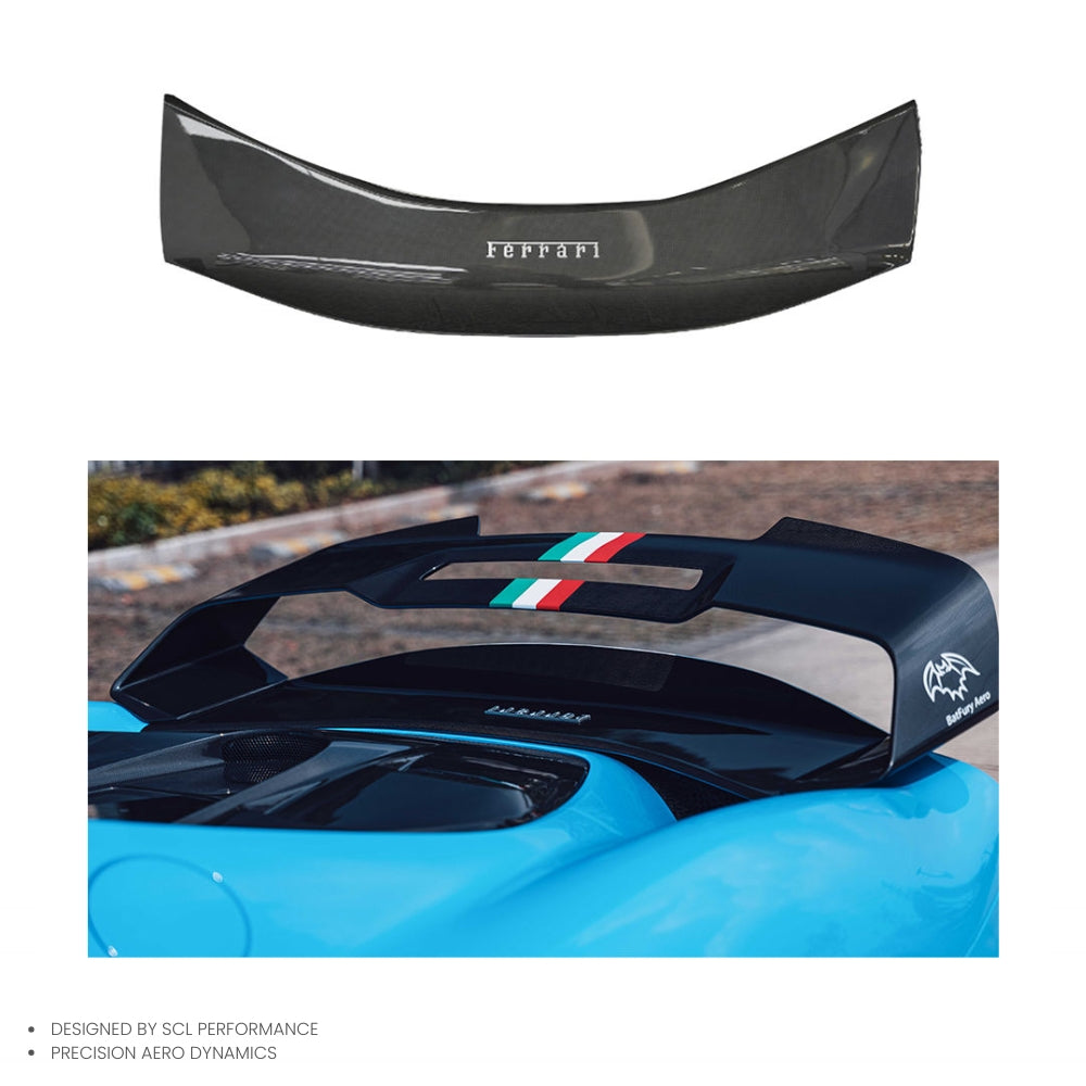 Dry Carbon Fiber Body Kit  Rear Trunk Wing Spoiler for Ferrari 296 GTB Tail