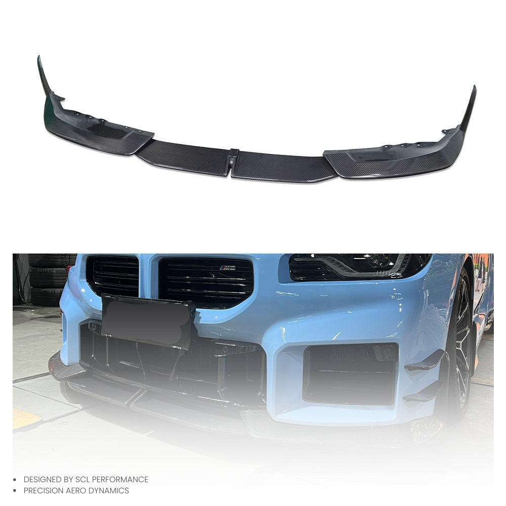 For BMW G87 M2 High Quality 100% Dry Carbon Front Bumper Lip Diffuser Body Kits  Car Spoiler