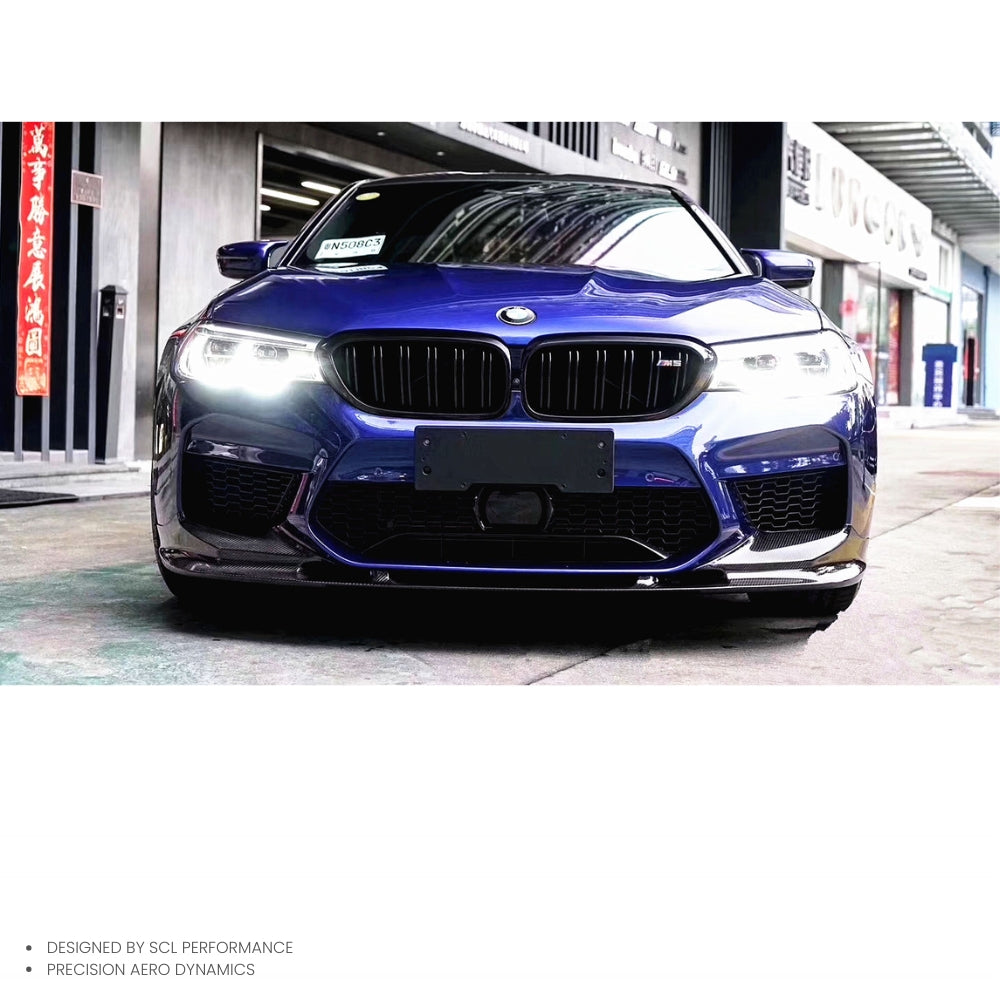 3D Forged Carbon Fiber BodyKit Front Lip Diffuser Spoiler for BMW M5 F90