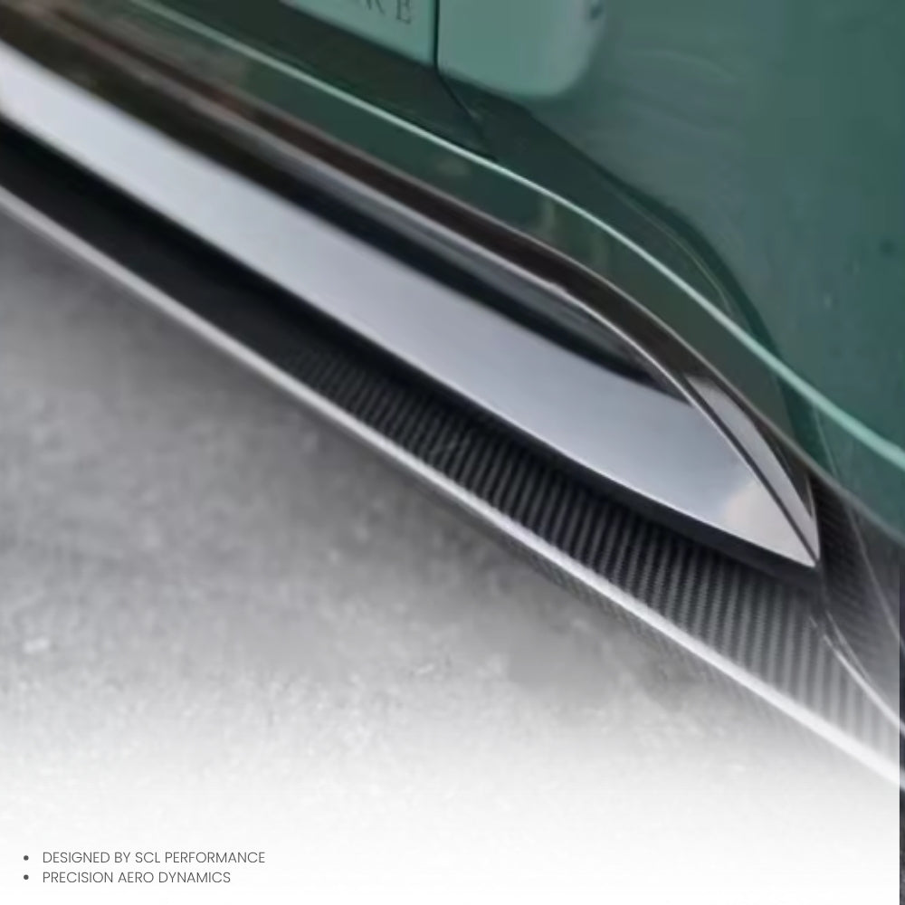 High Quality Dry Carbon Fiber Car Body Kit Single-sided Flat Side Skirts Extension for BMW M3 G80 2021+ Side Skirts