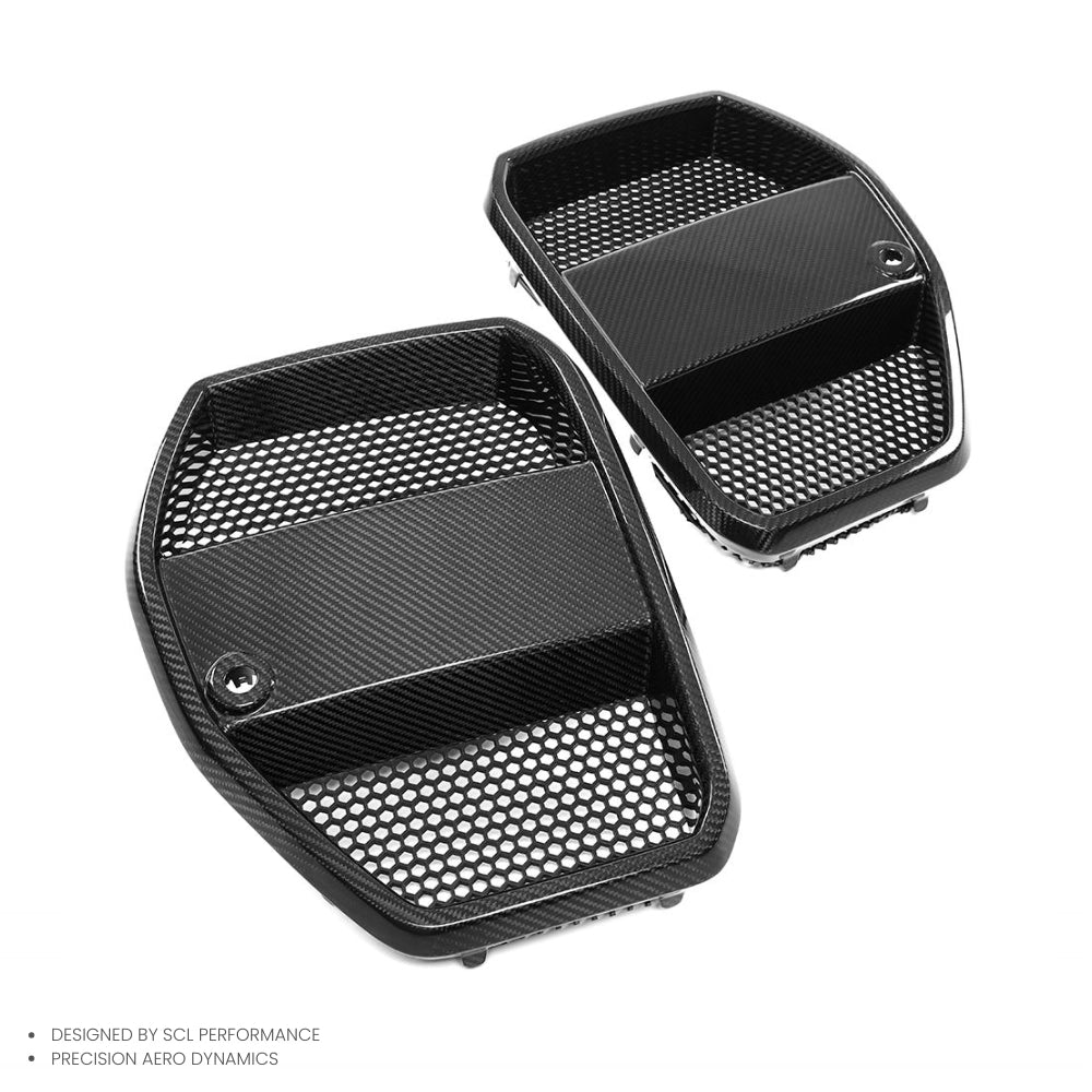 2021-2025 for BMW G80 G81 M3 G82 G83 M4 Car Front Bumper Grilles Real Dry Carbon Fiber AX Style Hood Grill With/without ACC