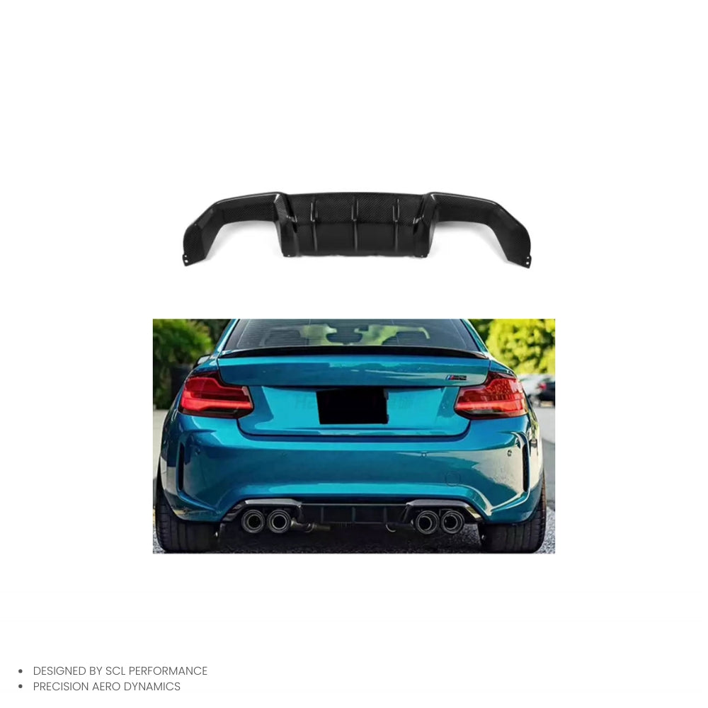 F87 Oem Dry Carbon Fiber Rear Bumper Lip for BMW M2 F87 2014-2021 MP Style BodyKit Rear Diffuser