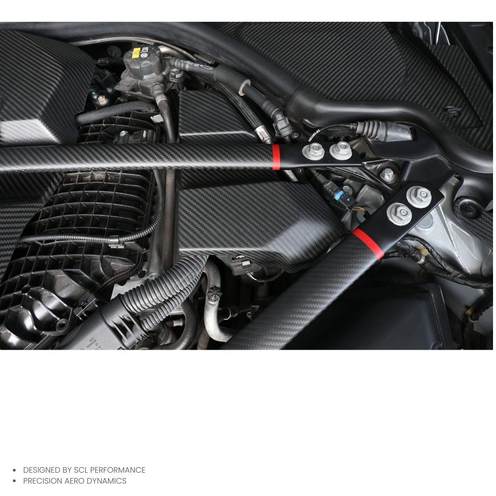 Real Replacement Dry Carbon Fiber for BMW G80 M3 G82 M4 Carbon Fiber Battery Cover Engine Bay ECU Cover