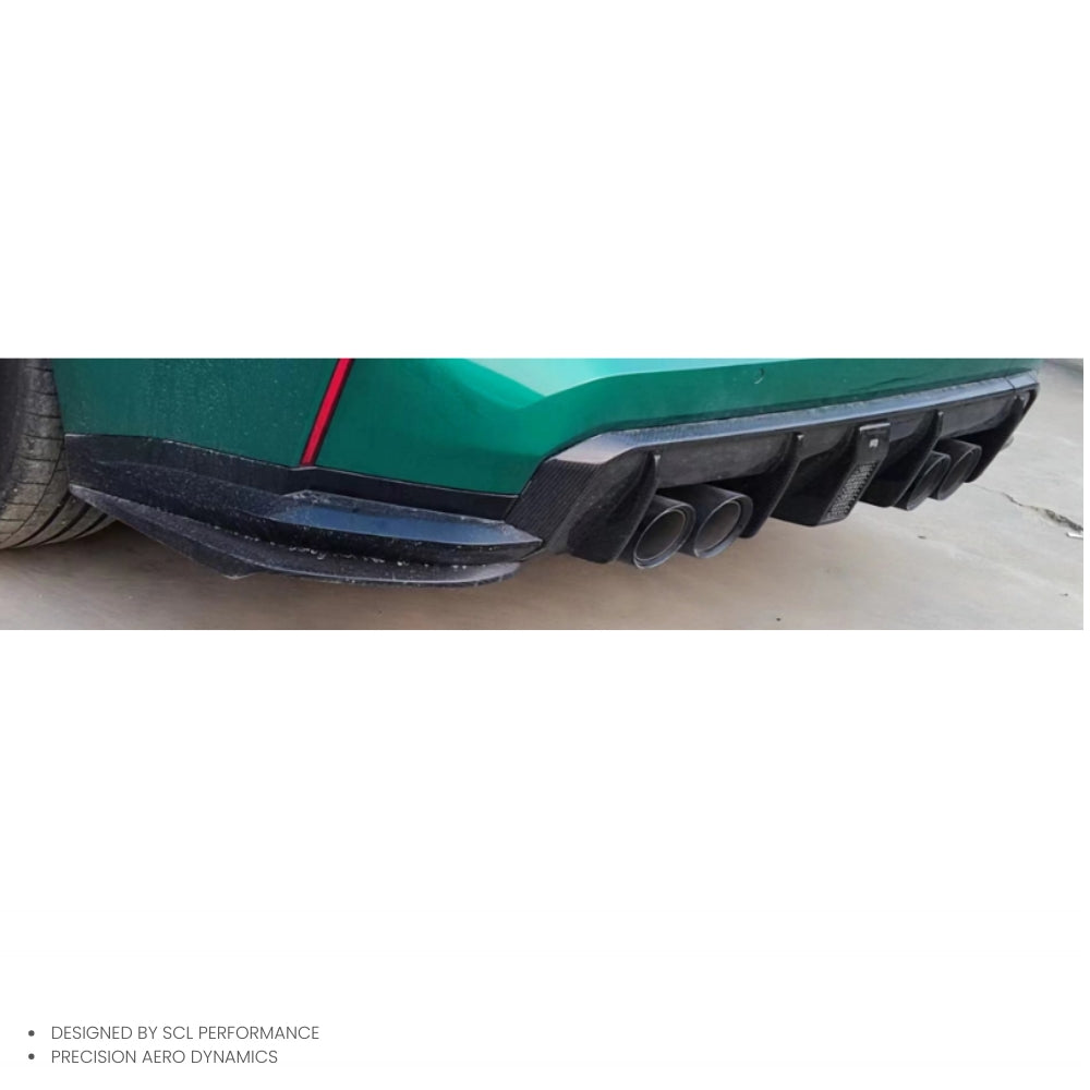 Dry Carbon Fiber Rear Diffuser Corners for BMW G82 G83 M4 Rear Bumper Diffuser Wrap