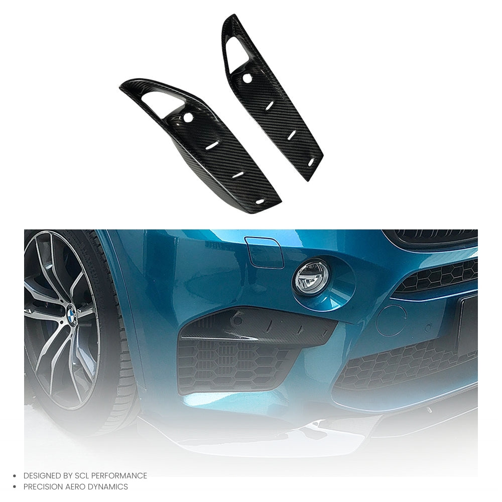 OEM Carbon Fiber Bodykit for BMW X5M X6M Car Accessories with New Front Fog Lamp Cover Trim Frame Decoration