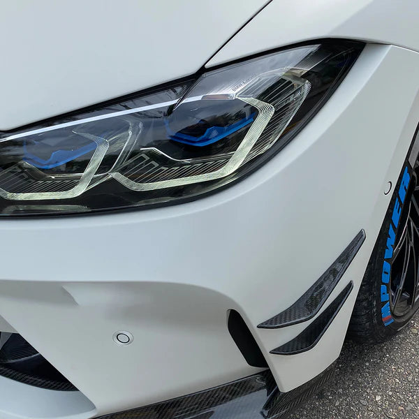 Dry Carbon Fiber Front Canards for BMW G80 M3 G82 G83 M4 MP Style Front Fender Splitter
