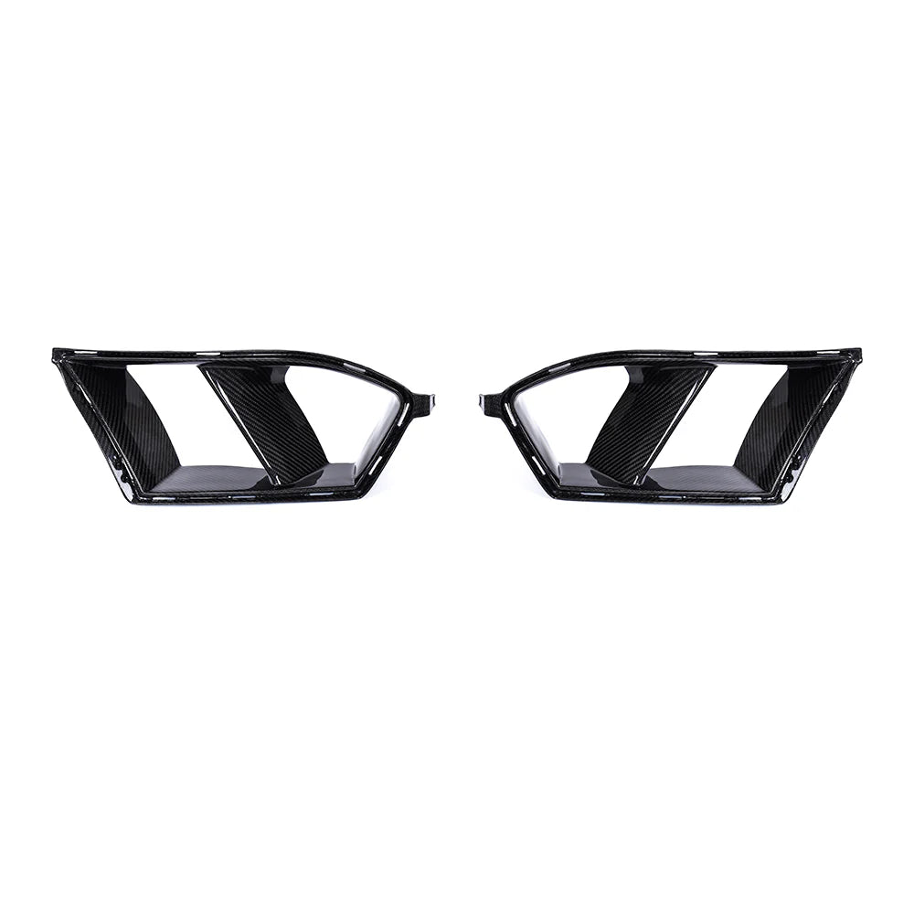 2PCS Dry Carbon Fiber Front Bumper Air Duct Vent Trim Replacement for BMW M3 G80 M4 G82 Front Bumper Air Duct Vent