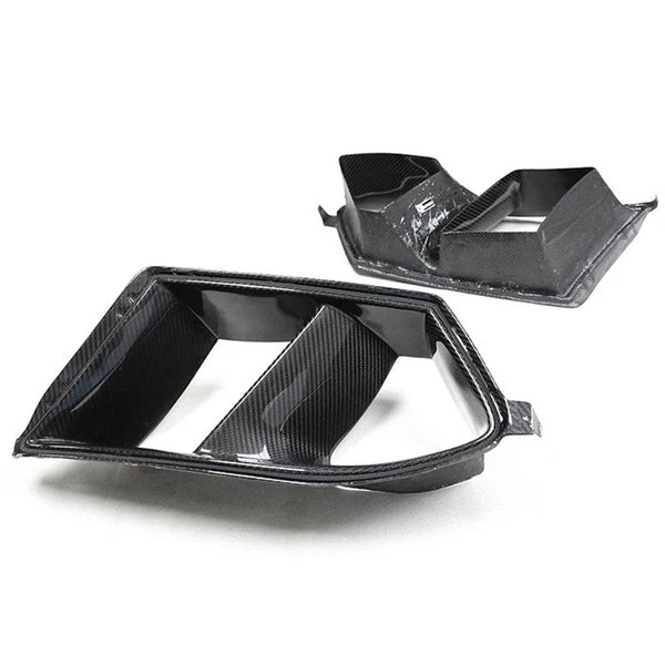 2PCS Dry Carbon Fiber Front Bumper Air Duct Vent Trim Replacement for BMW M3 G80 M4 G82 Front Bumper Air Duct Vent