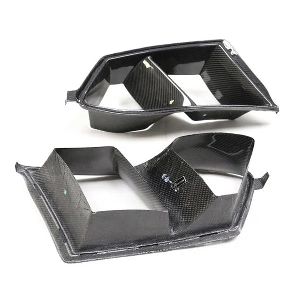 2PCS Dry Carbon Fiber Front Bumper Air Duct Vent Trim Replacement for BMW M3 G80 M4 G82 Front Bumper Air Duct Vent