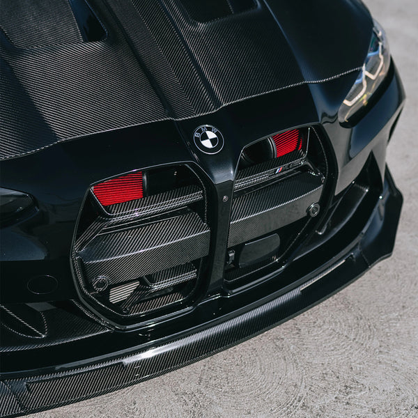 Dry Carbon Fiber Car Parts Auto Front Bumper Grill With ACC for BMW G80 M3 M4 G82 G83 2021+ CSL Style Front Grilles