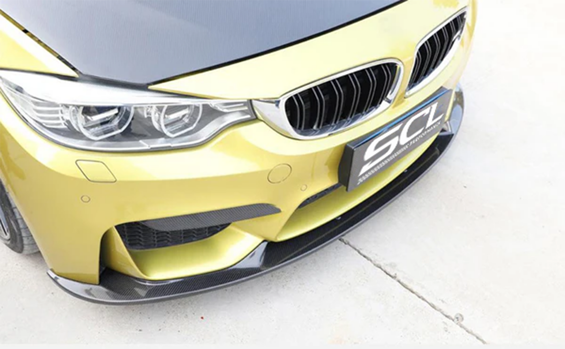 SCL Style 002 Carbon Fiber Front Bumper Lip – BMW F80 M3 / F82 M4 / F83 M4 (2015–2020)
