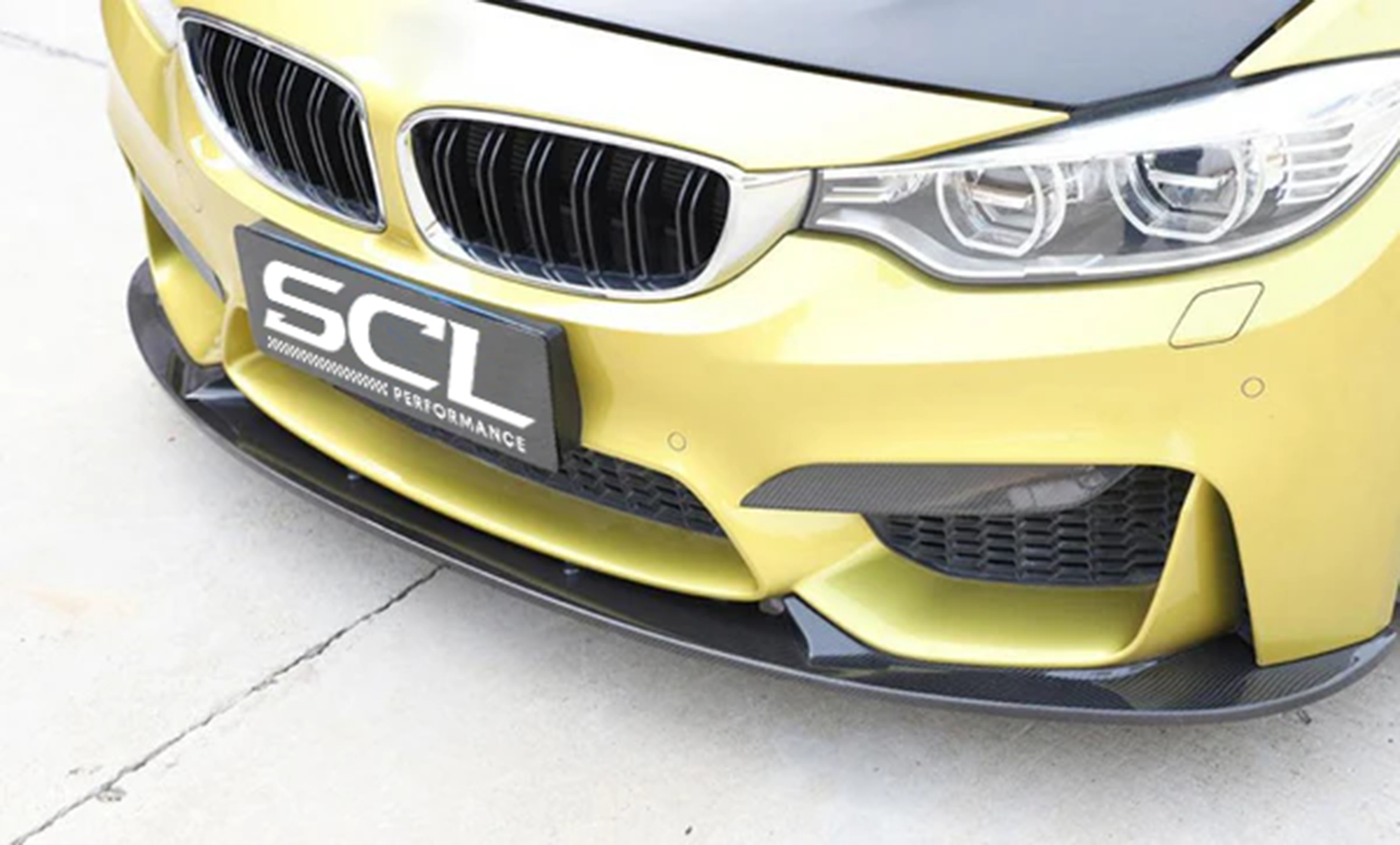 SCL Style 002 Carbon Fiber Front Bumper Lip – BMW F80 M3 / F82 M4 / F83 M4 (2015–2020)