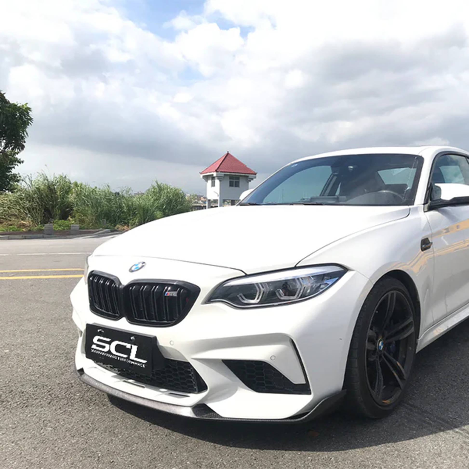 Oem Dry Carbon Fiber Front Bumper Lip for BMW M2C/M2 F87 2014-2022 M Performance Style Front Diffuser