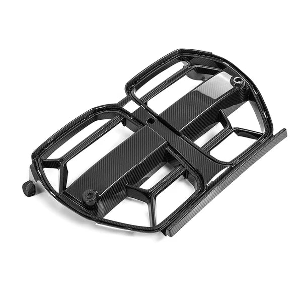 Real Dry Carbon Fiber BodyKit Car Front Grilles with Insect Screen for BMW G80 G81 M3 M4 G82 G83 CSL Style Grills