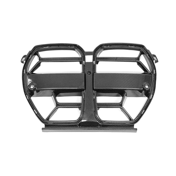 Real Dry Carbon Fiber BodyKit Car Front Grilles with Insect Screen for BMW G80 G81 M3 M4 G82 G83 CSL Style Grills