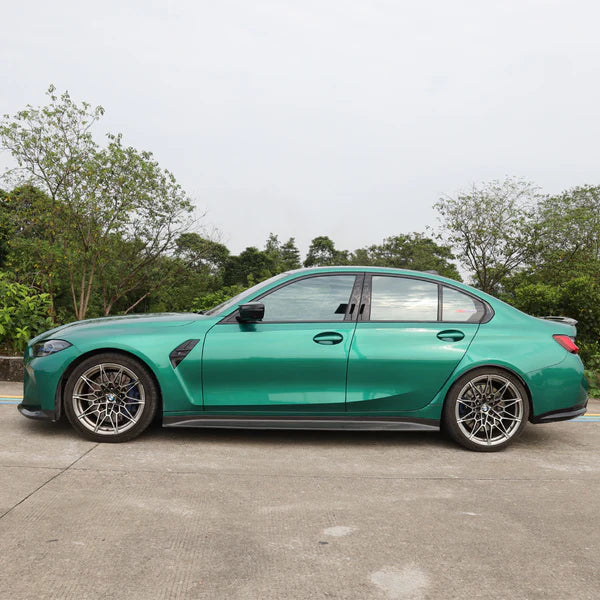 OEM Dry Carbon Fiber Car Side Skirts Extension for BMW M3 G80 Original Competition 2021+ Side Skirts