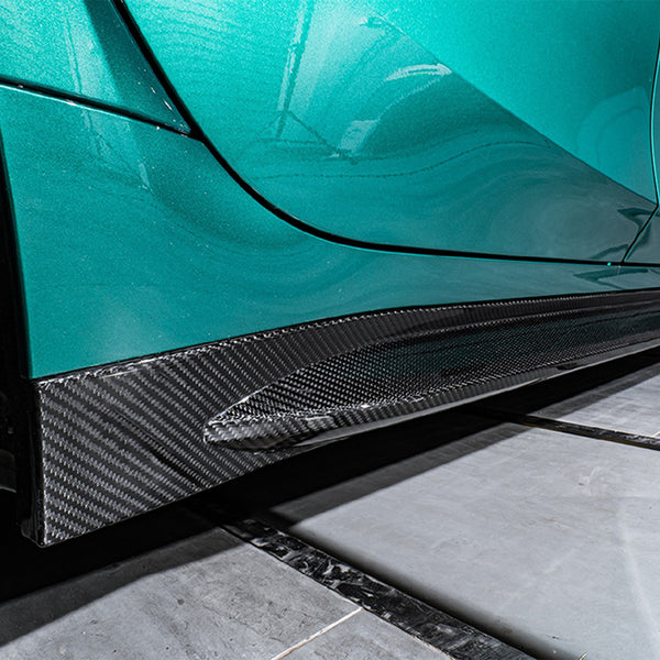 OEM Dry Carbon Fiber Car Side Skirts Extension for BMW M3 G80 Original Competition 2021+ Side Skirts