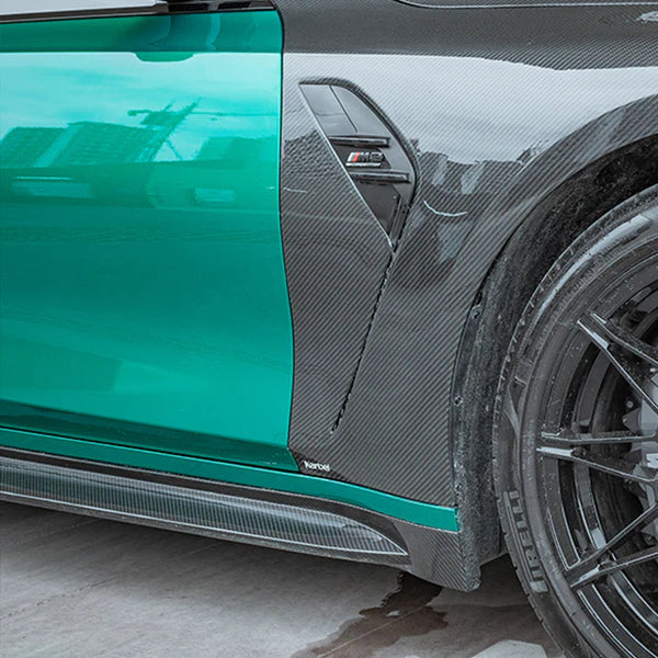 OEM Dry Carbon Fiber Car Side Skirts Extension for BMW M3 G80 Original Competition 2021+ Side Skirts