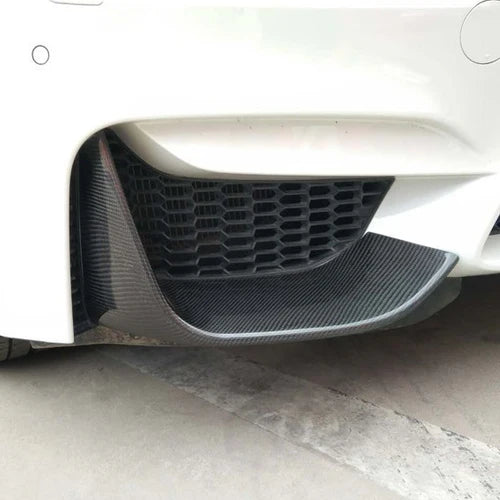 High Quality MP Style Dry Carbon Fiber Front Bumper Corner Splitter Lip Spoiler for BMW F80 F82 2014-2020