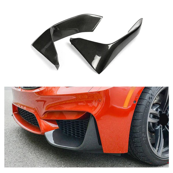 High Quality MP Style Dry Carbon Fiber Front Bumper Corner Splitter Lip Spoiler for BMW F80 F82 2014-2020
