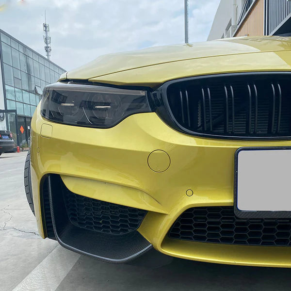 High Quality MP Style Dry Carbon Fiber Front Bumper Corner Splitter Lip Spoiler for BMW F80 F82 2014-2020