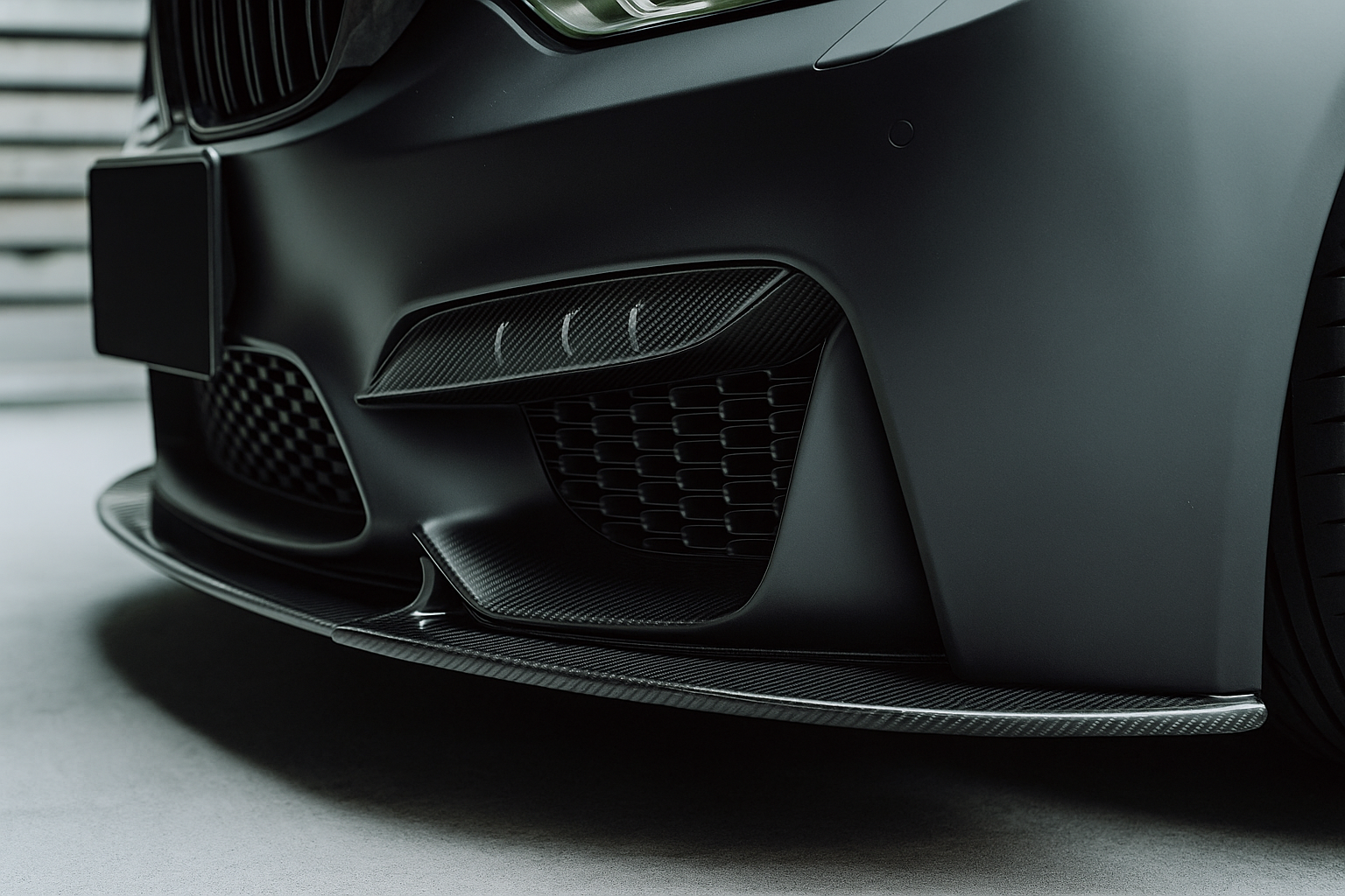SCL Style 002 Carbon Fiber Front Bumper Lip – BMW F80 M3 / F82 M4 / F83 M4 (2015–2020)
