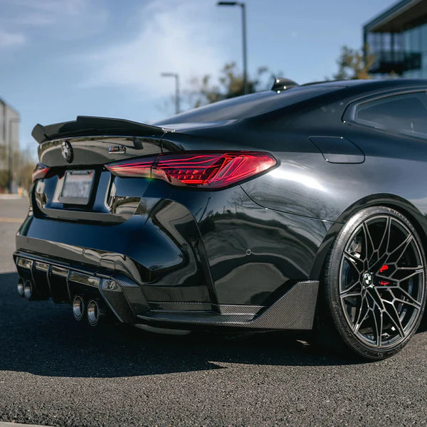 Dry Carbon Fiber Rear Diffuser Corners for BMW G82 G83 M4 MP Style Rear Bumper Diffuser Wrap
