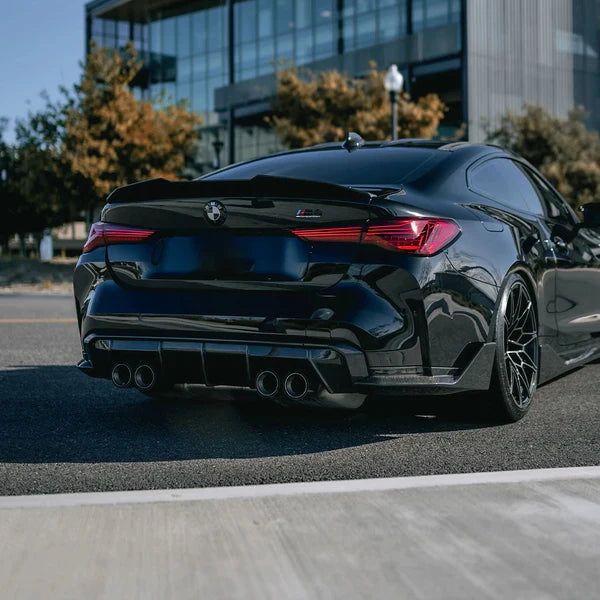 Dry Carbon Fiber Rear Diffuser Corners for BMW G82 G83 M4 MP Style Rear Bumper Diffuser Wrap