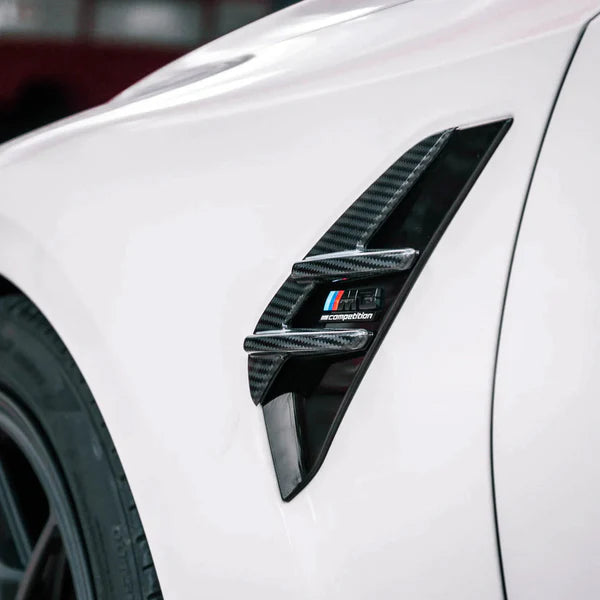 Dry Carbon Fiber Front Fenders Trims for BMW G80 M3 Front Fender Splitter
