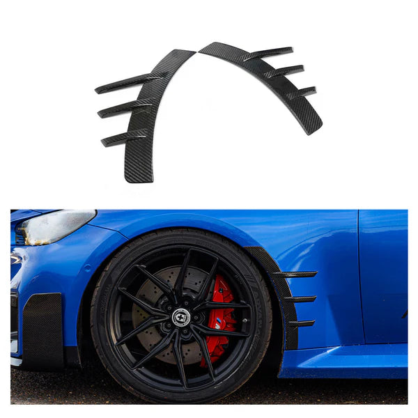 Luxury Dry Carbon Fiber Rear Fender Wheel Brow Trim for BMW M2 G87 Competition 2023-2024 Coupe Fender Trim