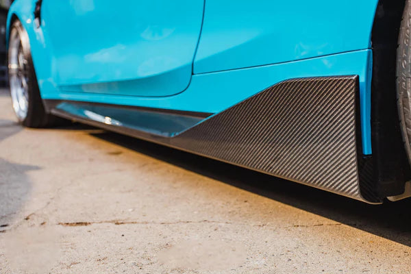 For BMW M4 G82 G83 MP Style Dry Carbon Fiber Side Skirts Body Parts