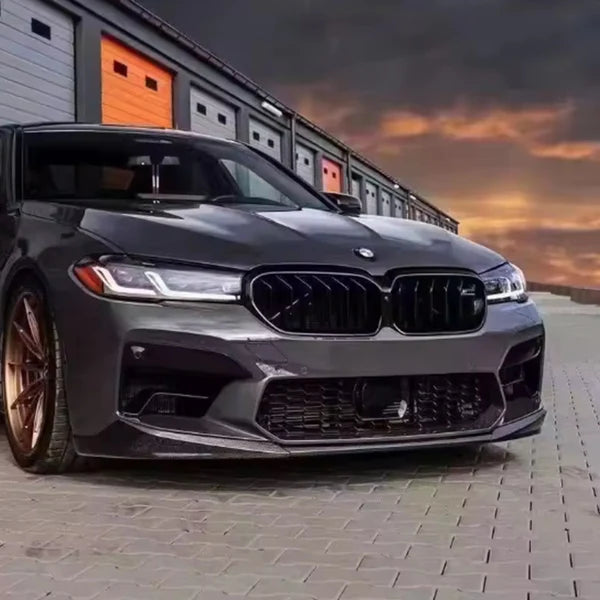 Oem Dry Carbon Fiber Front Diffuser for BMW M5 F90 LCI Competition 2021+ Front Bumper Lip