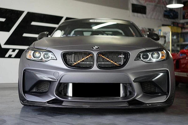MTC Style Real Carbon Fiber Front Bumper Lip Spoiler for BMW M2 F87 2016-2022 New Condition Car Body Kit Accessories