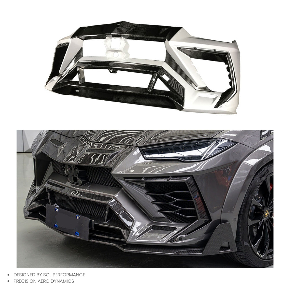 100% Dry Carbon Fiber Car Body Kit New Condition for Lamborghini URUS M Style Auto Parts-Front Bumper with Front Lip