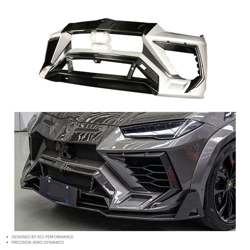 100% Dry Carbon Fiber Car Body Kit New Condition for Lamborghini URUS M Style Auto Parts-Front Bumper with Front Lip