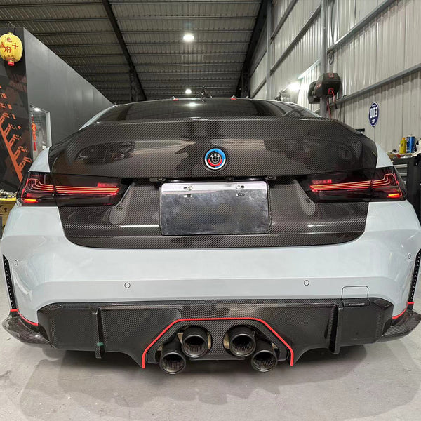 2021+ for BMW G80 M3 G82 M4 Sedan Coupe Dry Carbon Fiber Rear Lip Diffuser New Condition Back Bumper Lips Diffuser
