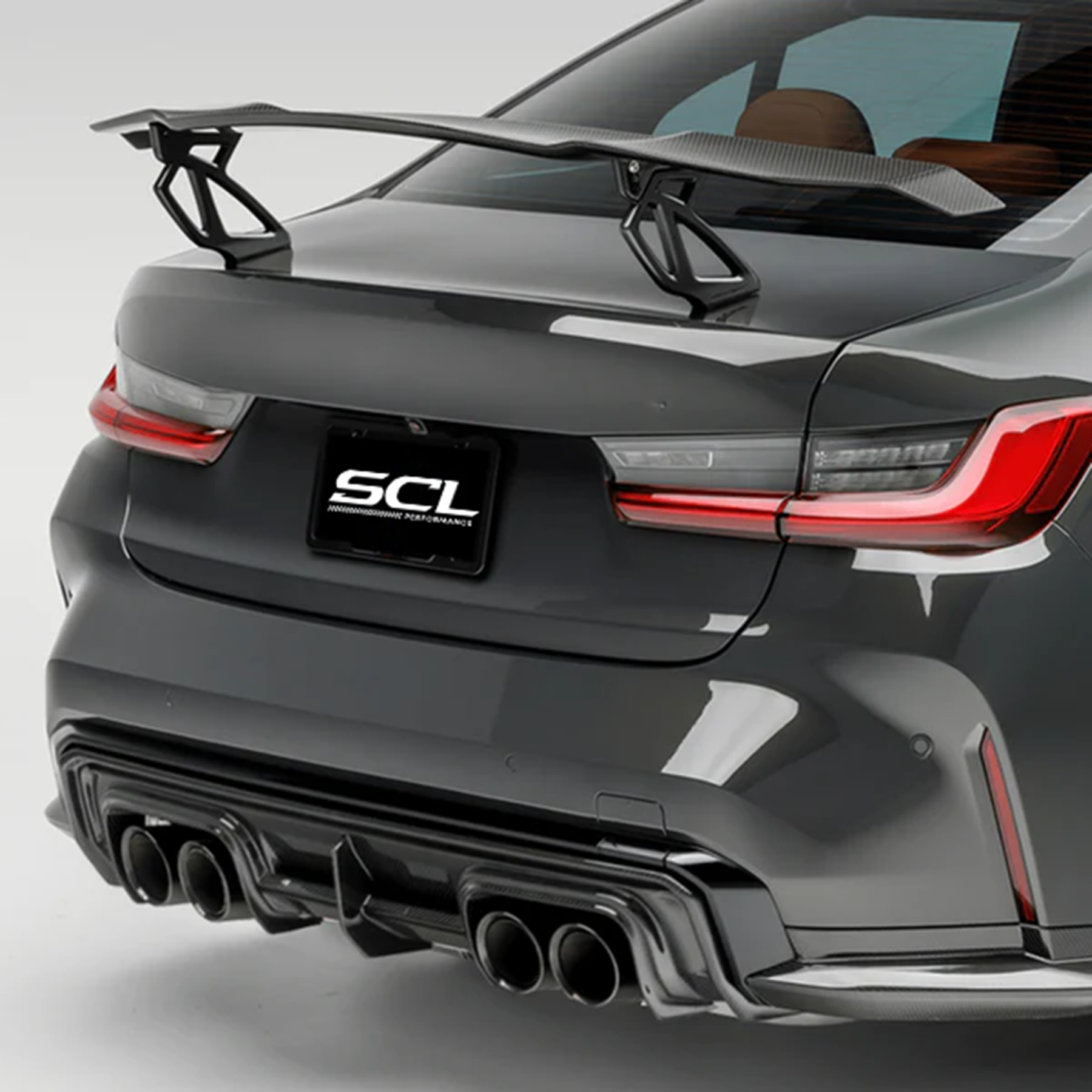 Real Dry Carbon Fiber Rear Wing Spoiler for BMW Sedan F80 M3 F82 M4 V Style Racing Wing Boot Spoiler 2014-2020