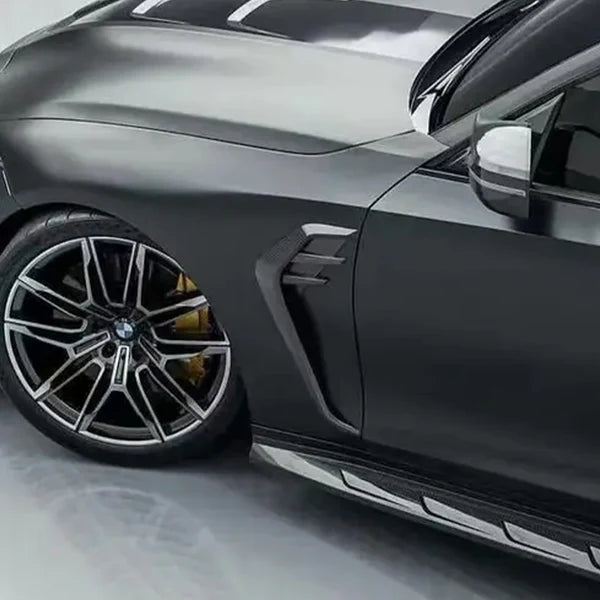 High Quality  AC Style  Dry Carbon Fiber Side Door Front Fender Vents Trims for BMW M3 M4 G80 G82  Body Kits